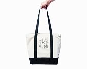 Taška New Era MLB Premium Tote Bag New York Yankees - Ivory / Black