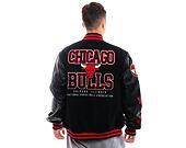 Bunda New Era - Patch Varsity Jacket - Chicago Bulls - Black / Red