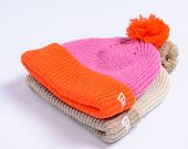 Dámský kulich New Era - Medium Knit Block Pom Beanie - Beige