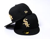 Kšiltovka New Era - 59FIFTY MLB Coops Metallic - Chicago White Sox - Black / Gold