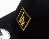 Kšiltovka New Era - 9FORTY A-Frame MLB Metallic Patch - LA Dodgers - Black / Gold