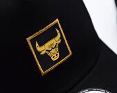 Kšiltovka New Era - 9FORTY A-Frame NBA Metallic Patch - Chicago Bulls - Black / Gold