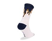 Ponožky New Era - Flame Crew Socks - White / Orange