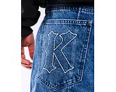 Kalhoty Karl Kani TucStraight Leg Denim Pants vintage indigo