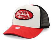 Kšiltovka Von Dutch - Trucker Boston - Cotton Twill White / Red