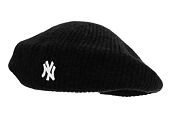 Baret New Era - MLB Womens Knitted Beret - NY Yankees - Black / White