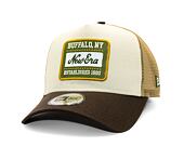 Kšiltovka New Era - Patch Canvas 9FORTY Trucker - Stone / Brown