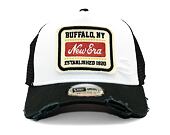 Kšiltovka New Era - Patch Distress 9FORTY Trucker - White / Black