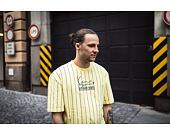 Karl Kani KK Jeans Signature Washed Pinstripe Tee light yellow T-Shirt