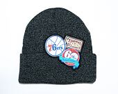 Mitchell & Ness XL LOGO PATCH KNIT HWC Philadelphia 76Ers Black Winter Beanie