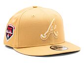 Kšiltovka New Era 9FIFTY MLB Side Patch Script Atlanta Braves Bronze / Dark Brown