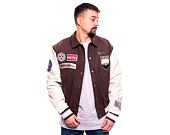 Bunda Karl Kani Chest Signature Block College Jacket brown/off white