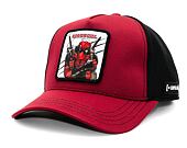 Kšiltovka Capslab Marvel Trucker - Deadpool - Black / Bloody Red