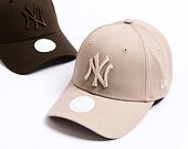 Dámská kšiltovka New Era 9FORTY Womens MLB League Essential New York Yankees Ash Brown / White