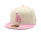 Kšiltovka New Era 59FIFTY MLB White Crown Los Angeles Dodgers Cooperstown Off White / Fondant Pink