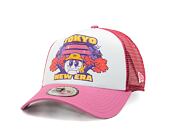 Kšiltovka New Era - 9FORTY Trucker Graphic Print - Tokyo - Pink