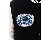 Bunda New Era - Patch Varsity Jacket - LA Dodgers - Black / White