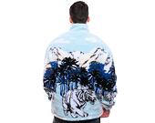 Fleecová Bunda Karl Kani Metal Signature Ice Tiger Teddy Troyer black/off white/light grey