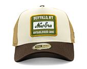 Kšiltovka New Era - Patch Canvas 9FORTY Trucker - Stone / Brown