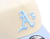 Kšiltovka New Era - MLB Cream & Patch 9FORTY A-Frame - Oakland Athletics - Cream / Pastel Blue