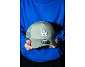 Kšiltovka New Era - MLB Essential 9FORTY Trucker - LA Dodgers - Mint Green / White