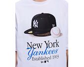 Triko New Era - MLB Script Graphic Tee - NY Yankees - White