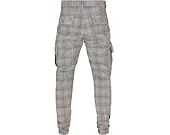 Urban Classics TB3138 AOP Glencheck Cargo Jog Pants White/Black