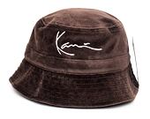 Karl Kani Signature Velvet Bucket Hat KA213-011-1 Dark Brown