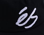 éS Script Applique Snapback 001 Black Cap