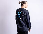 HUF Puff Galaxies Longsleeve Black Tee