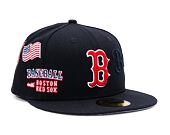 New Era 59FIFTY MLB Script 5 Boston Red Sox Navy / Red Cap