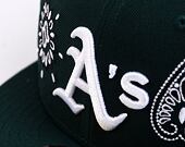 New Era 59FIFTY MLB All-Over-Print Paisley 5 Oakland Athletics Team Color / Optic White Cap