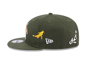 Kšiltovka New Era 9FIFTY MLB Koi Fish Los Angeles Dodgers New Olive / Optic White