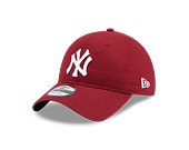 Kšiltovka New Era 9TWENTY MLB League Essential New York Yankees Cardinal / Optic White