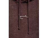 Mikina Karl Kani Small Signature OS Washed Heavy Sweat Landscape Hoodie brown