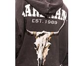 Mikina Karl Kani Chest Signature Os Washed Full Zip Skull Hoodie anthracite