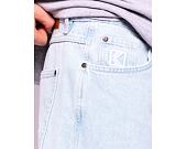 Džíny Karl Kani Small Signature Baggy Five Pocket Denim Bleached Blue