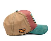 Kšiltovka Capslab Looney Tunes Trucker - Suspicious Daffy Duck - Burgundy / Brown / Green