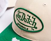 Kšiltovka Von Dutch Db Denver - Cotton Twill Dadcap - Cream/Green