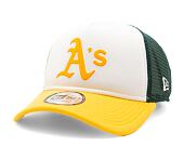 Kšiltovka New Era 9FORTY A-Frame Trucker MLB Logo Trucker Oakland Athletics - Gold / Dark Green