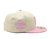 Kšiltovka New Era 59FIFTY MLB White Crown Los Angeles Dodgers Cooperstown Off White / Fondant Pink