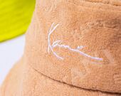 Klobouk Karl Kani Signature Frottee Bucket Hat sand