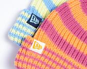 Kulich New Era - Medium Knit Stripe Beanie - Pastel Blue / Neon Yellow