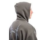 Mikina Karl Kani Small Signature Tribal OS Full Zip Hoodie anthracite