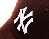 Kšiltovka New Era - 9FORTY MLB Melton Medium - NY Yankees - Brown / White