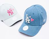 Dámská Kšiltovka New Era - MLB Denim Icon 9FORTY - LA Dodgers - Navy / White