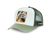 Kšiltovka Capslab - Trucker Angry Tiger - Green