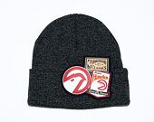 Mitchell & Ness XL LOGO PATCH KNIT HWC Atlanta Hawks Black Winter Beanie