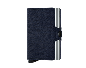 Secrid Twinwallet Vegetable Tanned Navy-Silver