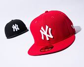 New Era 59FIFTY MLB Basic New York Yankees Fitted Scarlet / White Log Cap